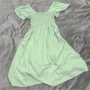 Madewell Smocked Top Pale Sage Green  Dress
